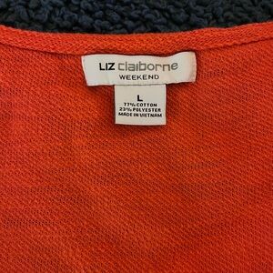 Liz Claiborne Weekend Bright Orange Sweater
